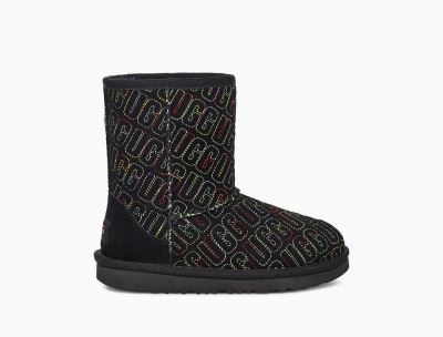 UGG Classic II Graphic Stitch Boots for Toddlers - Black India